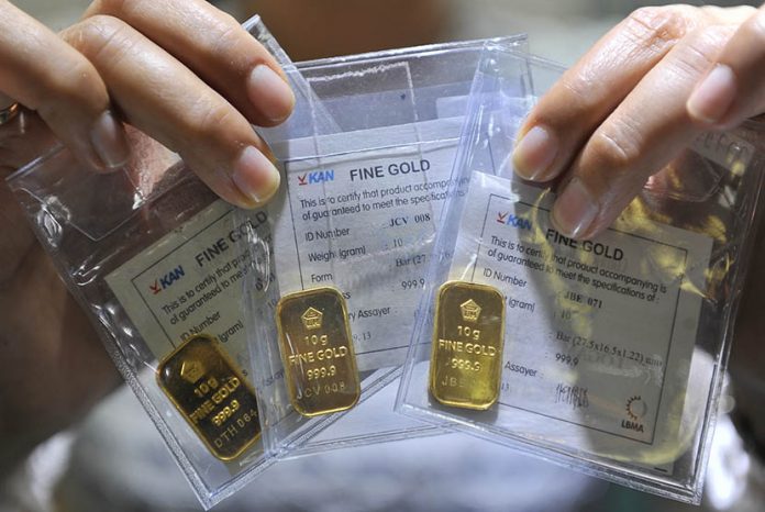 Emas produksi PT Aneka Tambang