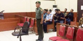 Brigjen Teddy diadilli di Pengadilan Militer II Jakarta