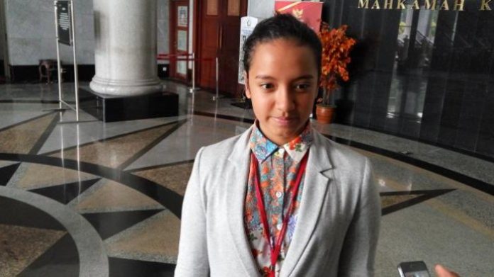 Gloria Natapradja di Gedung Mahkamah Konstitusi