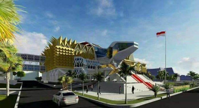 Rencana Maket Gedung Komodo yang bakal menjadi ikon baru di Kupang NTT. (Istimewa).