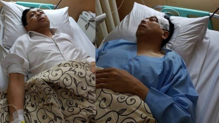 Kondisi Setya Novanto setelah kecelakaan, saat dirawat di RS Medika Permata Hijau, Kamis (16/11/2017)