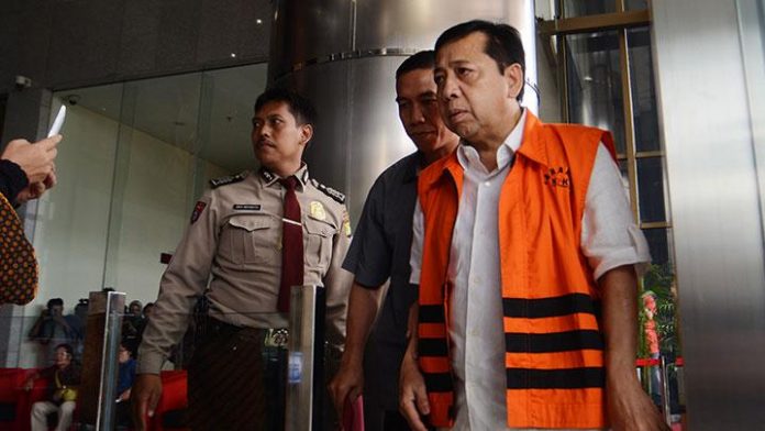 Tersangka Kasus Korupsi e-ktp Setya Novanto.