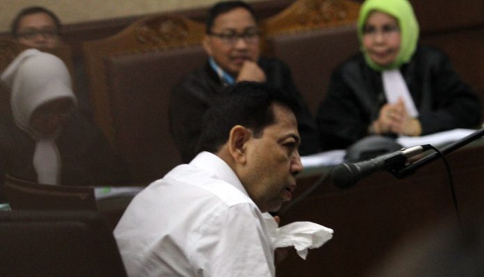 Terdakwa kasus dugaan korupsi KTP elektronik Setya Novanto