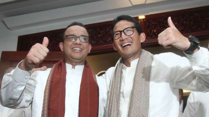 Gubernur Anies Baswedan dan Wakil Gubernur Sandiaga Uno