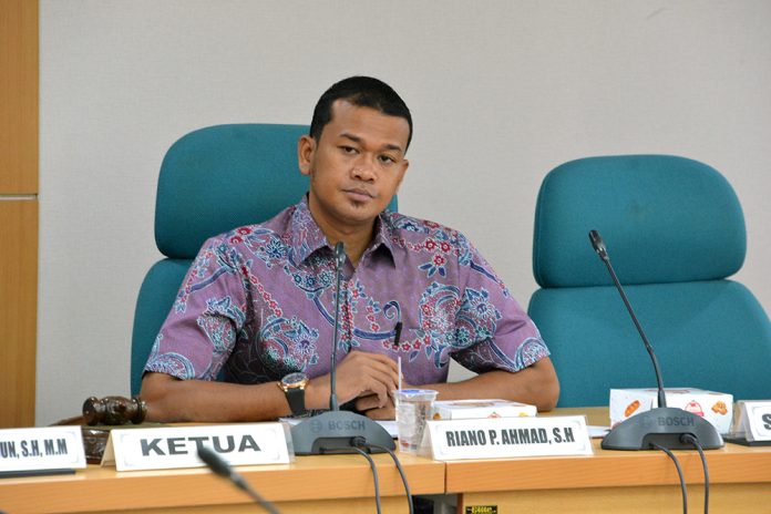 Ketua Komisi A DPRD DKI, Riano P Ahmad, saat di temui di DPRD DKI, Jakarta, Rabu (11/4/2018).