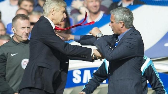 Arsene Wenger (kanan) dan Jose Mourinho