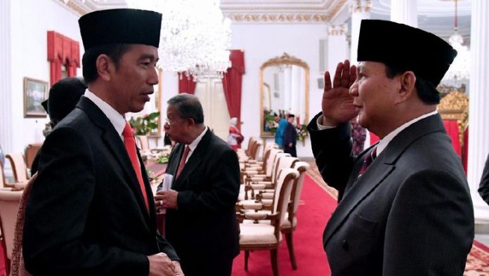 Presiden RI Jokowidodo Dan Ketua Umum DPP Partai Gerindra Prabowo Subianto