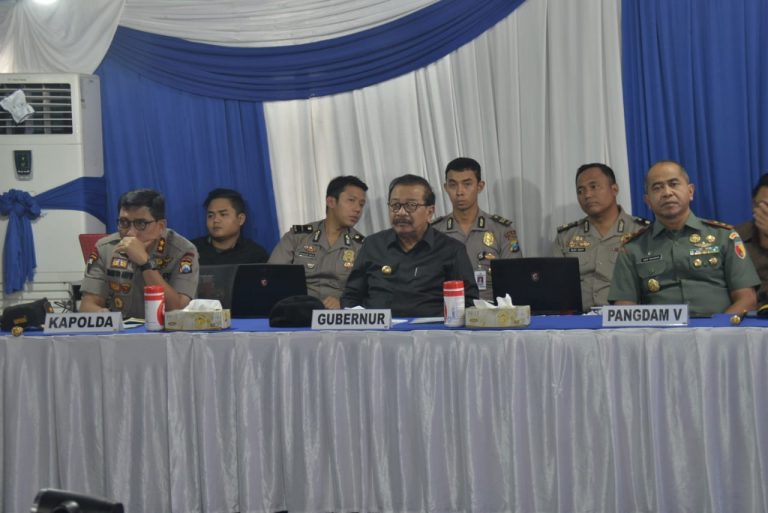 Pakde Karwo bersama Kapolda Jatim dan Pangdam V Brawijaya Siap Amankan Mudik Lebaran Tahun 2018 di Jatim