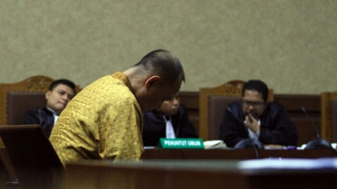 Sidang terdakwa kasus BLBI, Syafruddin Arsyad Temenggung di Pengadilan Tipikor.