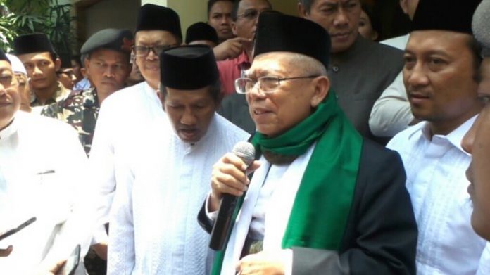 Calon wakil Presiden nomor urut 01, Ma;aruf Amin.