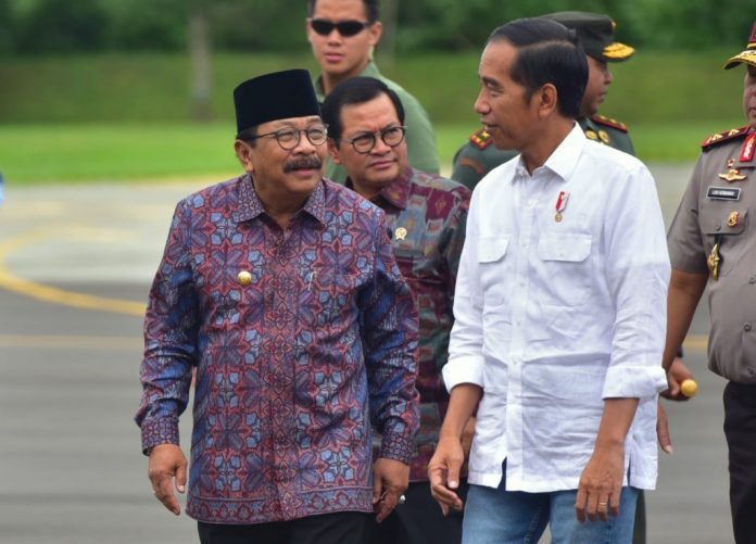 Kunjungi Jatim, Presiden Jokowi Tinjau Proyek Irigasi Lodoyo Blitar.