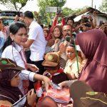 Ibu Negara Iriana joko Widodo sedang Sosialisasi Deteksi Dini Kanker di Semarang.