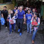 Agus Harimurti Yudhoyono tiba di Palu, Sulawesi Tengah.