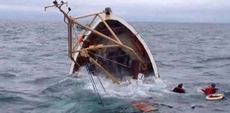 Kapal Tenggelam di Perairan Meranti.