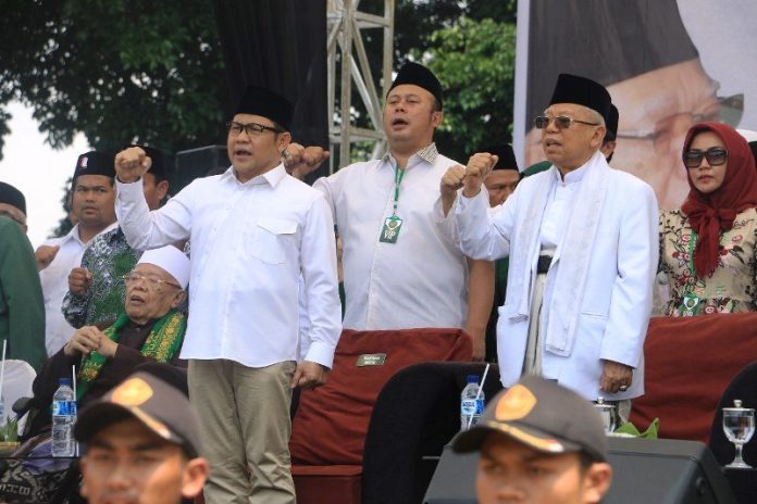 Ma'ruf Amin menghadiri harlah NU ke-93 di Cianjur.