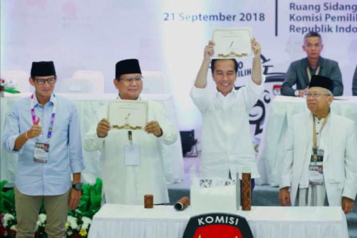 Prabowo-Sandiaga dan Jokowi-Ma'ruf.
