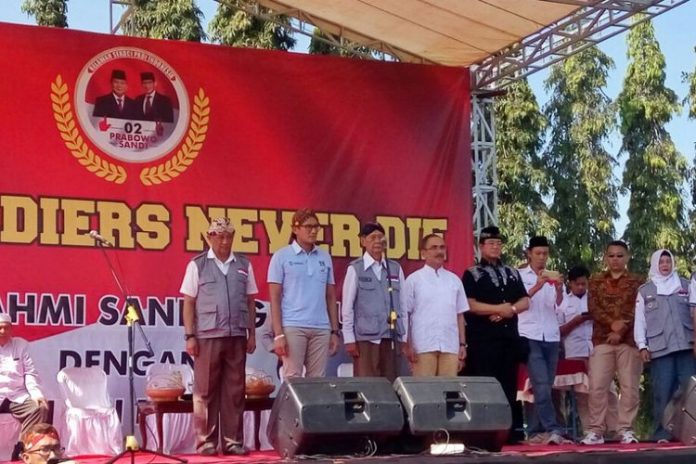 Cawapres nomor urut 2 Sandiaga Uno.