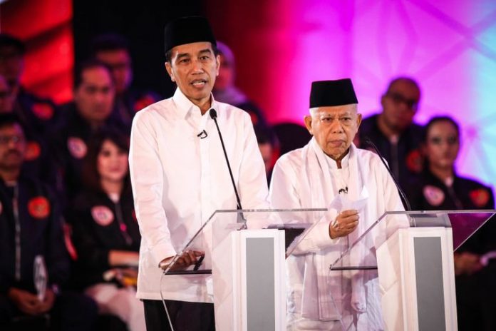 Paslon no urut 01 Jokowi dan KH Ma’ruf Amin.