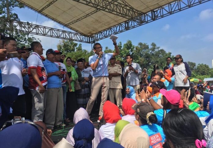 Sandiaga di Mojokerto.