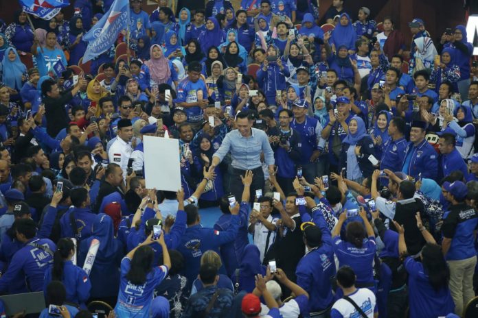 AHY saat kampanye di Ciracas.