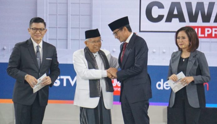 Ma'ruf Amin dan Sandiaga Uno.