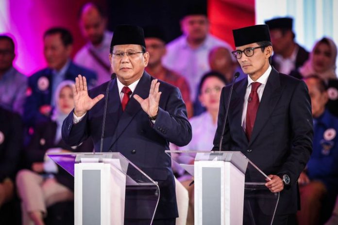 Pasangan calon presiden dan wakil presiden nomor urut 2, Prabowo Subianto dan Sandiaga Uno.