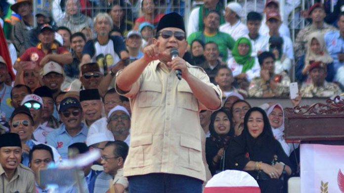 Calon presiden nomor urut 2, Prabowo Subianto.