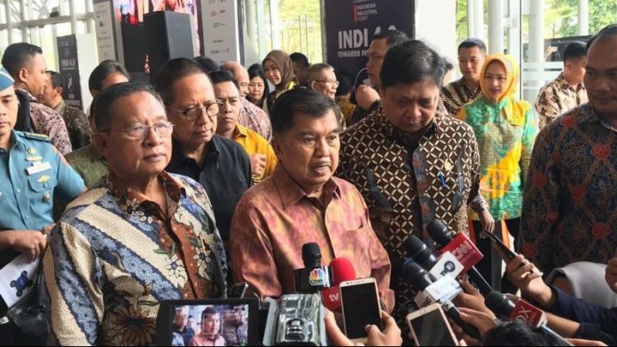 Wapres Jusuf Kalla di Indonesia Convention Exhibition (ICE) BSD City.