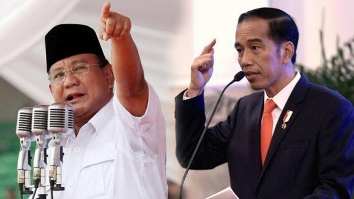 Capres 01 Joko Widodo dan Capres 02 Prabowo Subianto.