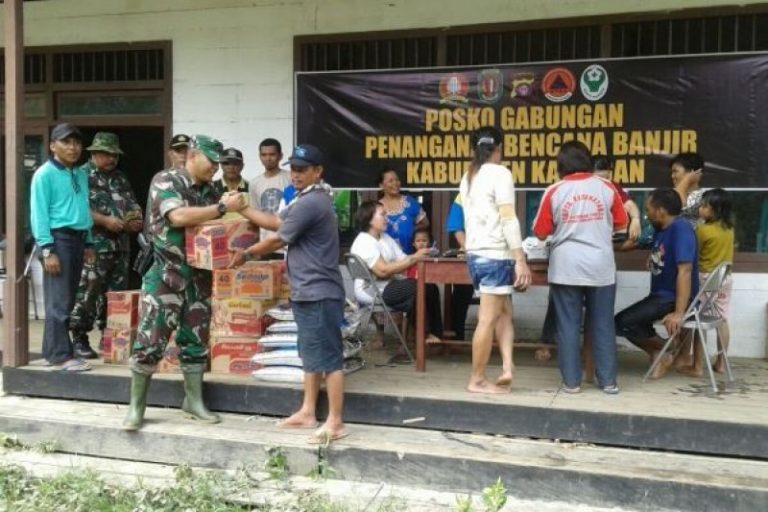 Bantuan Korban Banjir Disiagakan Kodim Sampit