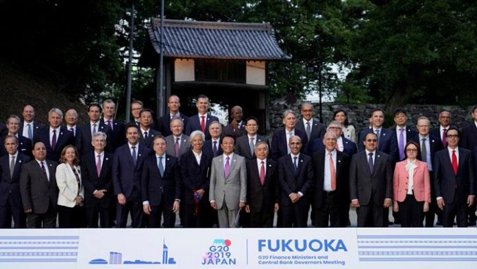 Menteri keuangan dunia yang hadir pada pertemuan G20 di Jepang.