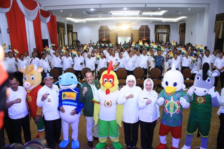 Gubernur Jatim Luncurkan Maskot dan Logo PORPROV VI Tahun 2019