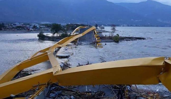Kementerian PUPR Bangun Kembali Jembatan Kuning Palu.
