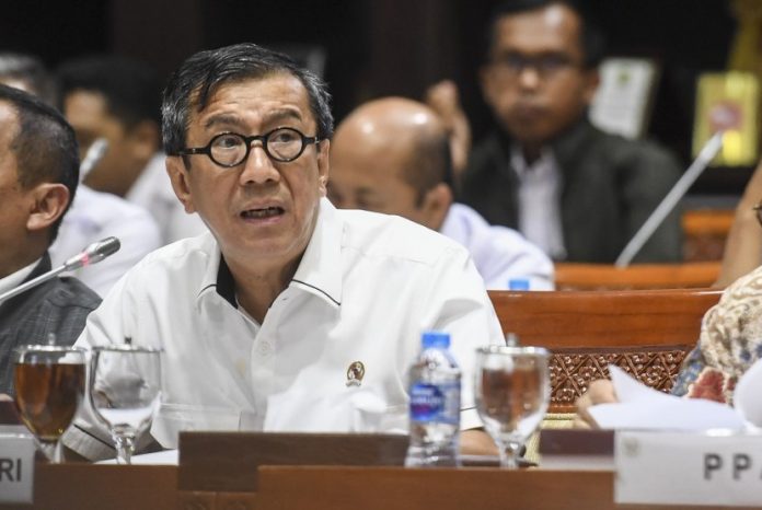 Menteri Hukum dan Hak Asasi Manusia (Menkumham) Yasonna Hamonangan Laoly.