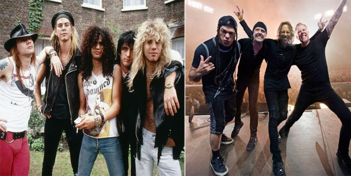 Grup Band Guns n Roses dan Metallica.