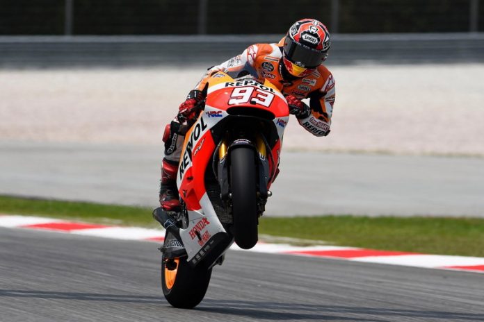Marc Marquez Tunggangi Motor Honda RC213V.