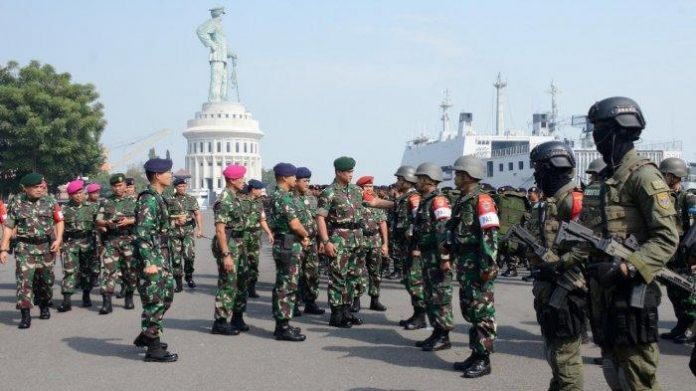Prajurit Satgasla PPRC TNI Siaga di Koarmada II.