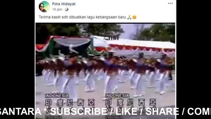 Viral Lagu Kebangsaan Baru Indonesia Berbahasa Mandarin.