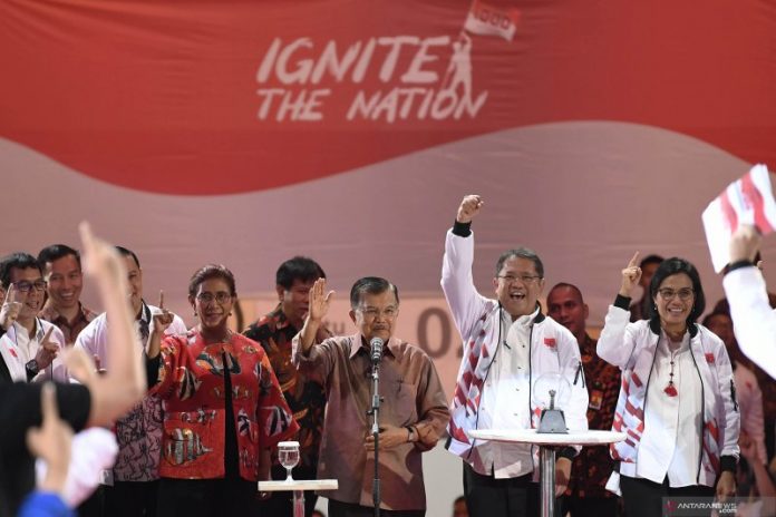 Wakil Presiden Muhammad Jusuf Kalla di acara Ignition, Jakarta, 18 Agustus 2019