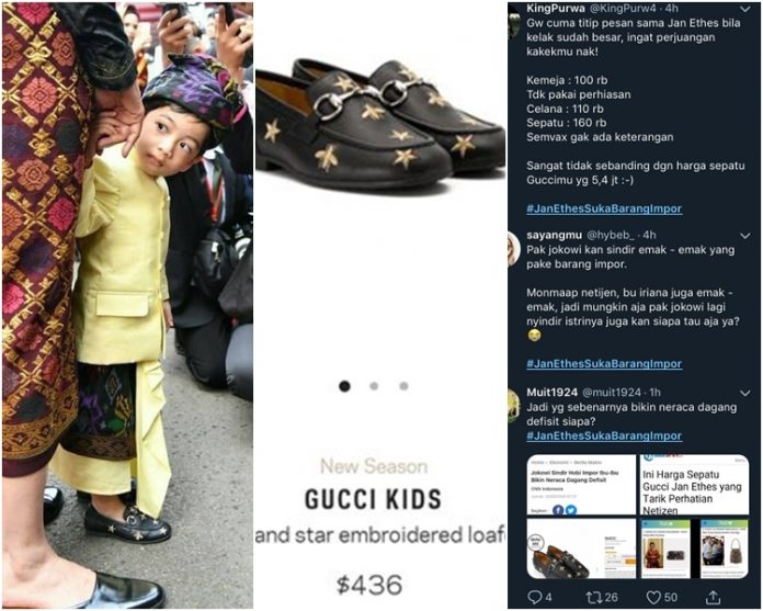 Jan Ethes Ikut Upacara HUT RI Pakai Sepatu Gucci.