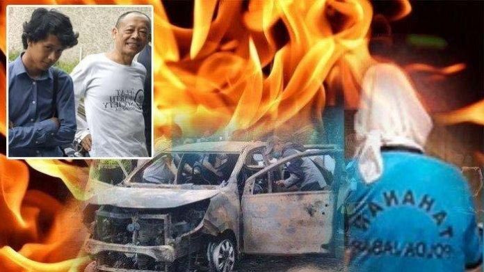 istri muda bakar suami dan anak tiri