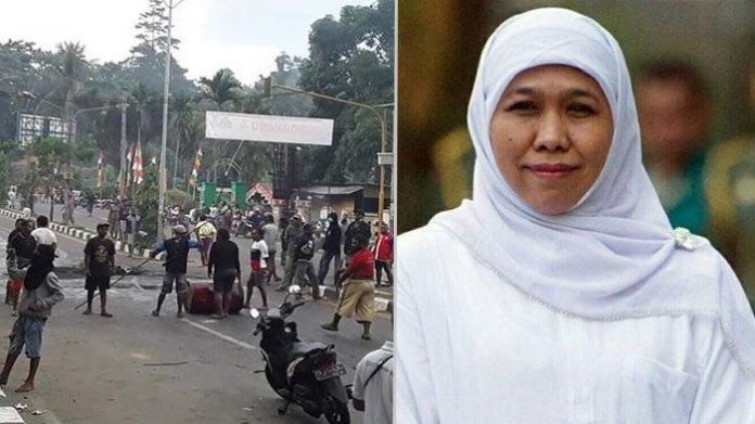 Khofifah Beri Garansi Keamanan Mahasiswa Papua Di Jatim.