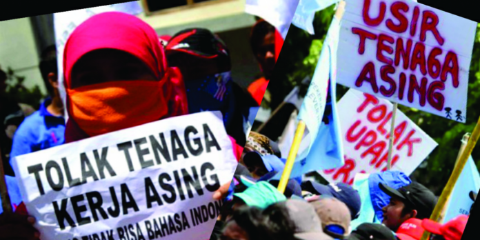 demo tolak tenaga kerja asing