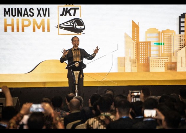 Presiden Jokowi Membuka Munas HIPMI XVI 2019.