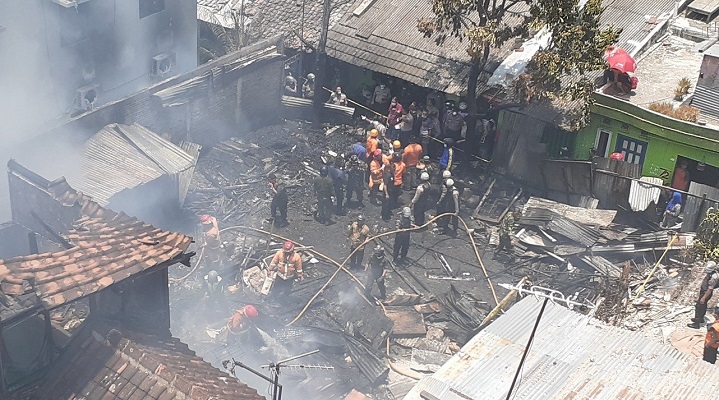 Kebakaran di Sarkem Yogyakarta Satu Orang Meninggal.