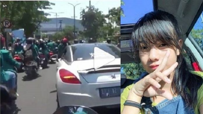 Mahasiswi cantik dari STIE Perbanas Surabaya, Gita Fitri Fernanda viral karena mengendarai mobil sport mewah, saat demo di Gedung DPRD Jawa Timur.