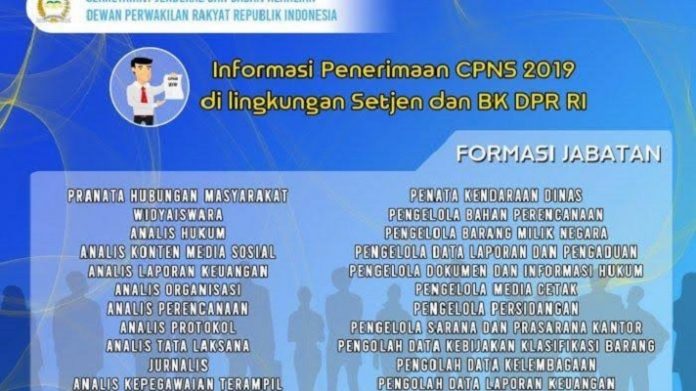 DPR RI Buka Penerimaan CPNS 2019.