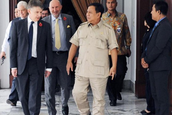 Prabowo Temui Pejabat Keamanan Siber Inggris.