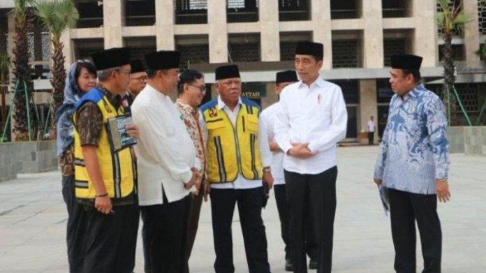Presiden Jokowi Tinjau Renovasi Masjid Istiqlal.