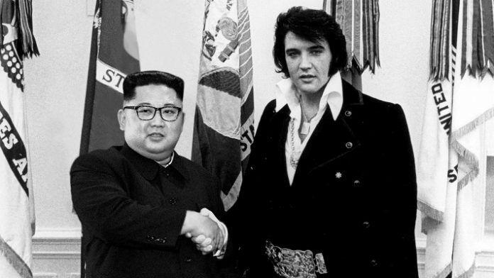 Kim Jong-un dan Elvis Presley.